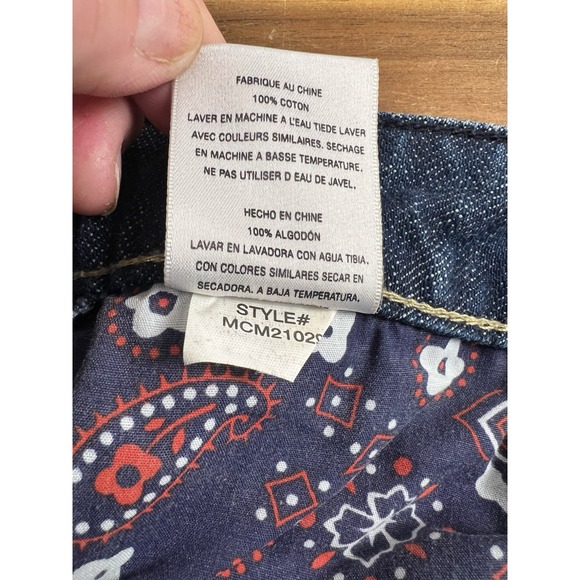 Antik Cotton Denim Men's Baggy Jeans SZ 31 Embroidered Lace Pockets Pants - Picture 5 of 10